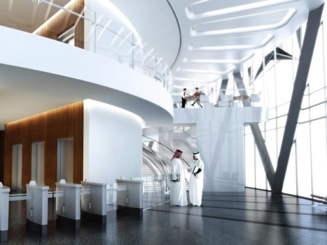 abu dhabi investment council headquarters, aedas, arup, crystalline facade, solar power, green building, sustainable architecture