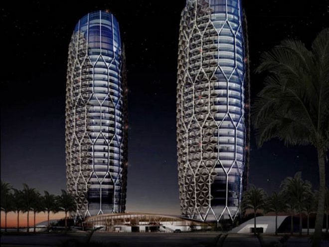 abu dhabi investment council headquarters, aedas, arup, crystalline facade, solar power, green building, sustainable architecture