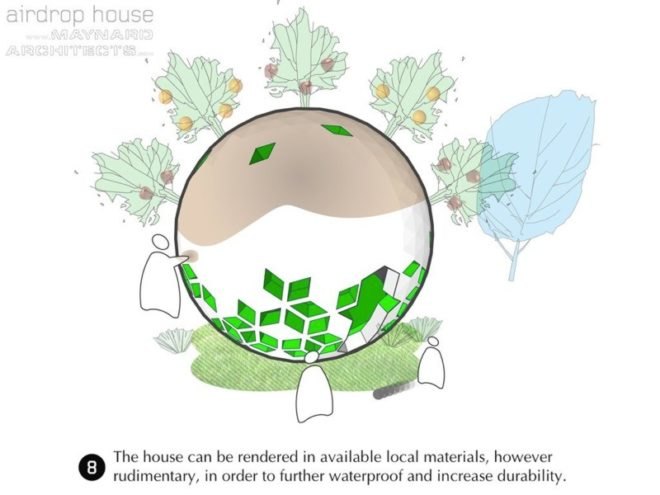 andrew maynard architects, air drop house, emergency housing, disaster relief, green design, sustainable architecture