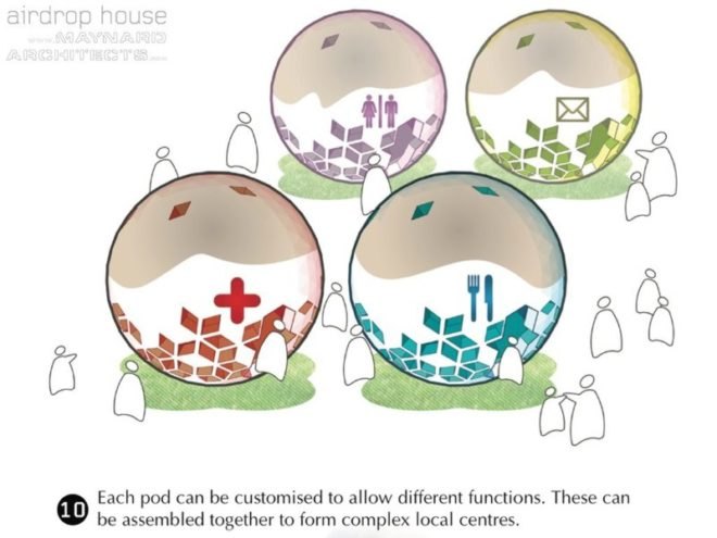andrew maynard architects, air drop house, emergency housing, disaster relief, green design, sustainable architecture