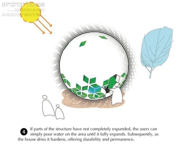 andrew maynard architects, air drop house, emergency housing, disaster relief, green design, sustainable architecture