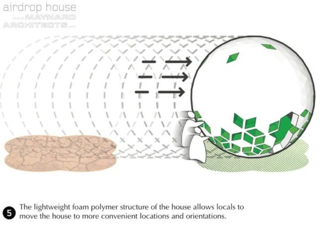 andrew maynard architects, air drop house, emergency housing, disaster relief, green design, sustainable architecture