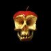 fruit skulls, eco art, Dimitri Tsykalov, recycled materials, gardening, fruit carving, skulls, apple skull