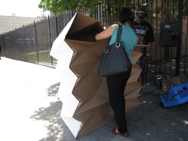 cardborigami, emergency shelter, homeless shelter, humanitarian design, recycled cardboard, eco design
