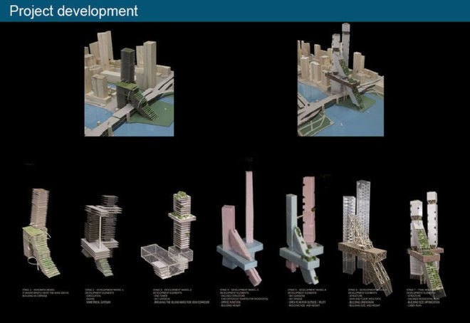 chicago gateway, vertical farm, mixed-use towers, eco towers, green design, sustainable architecture