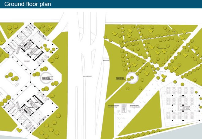 chicago gateway, vertical farm, mixed-use towers, eco towers, green design, sustainable architecture