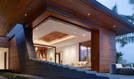 eco residence, hawaii, belzberg architects, reclaimed wood, green building, sustainable architecture