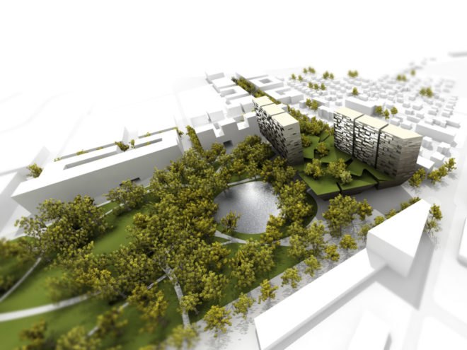enota, lotus towers, green architecture, eco housing development, slovenia, sustainable design