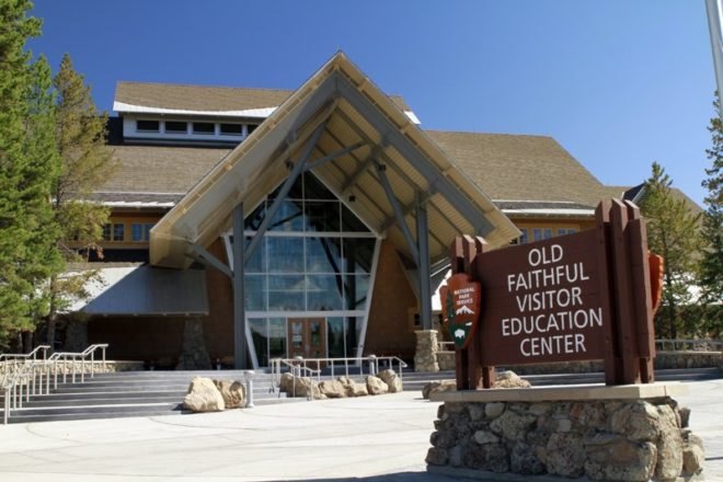 old faithful education center, yellowstone national park, leed gold, green building, sustainable architecture