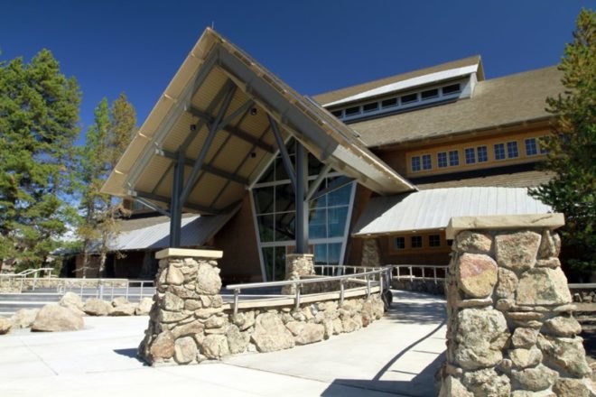 old faithful education center, yellowstone national park, leed gold, green building, sustainable architecture
