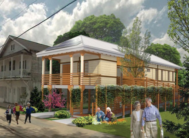 natural talent design competition, new orleans, leed platinum, affordable housing, usgbc, salvation army envirenew