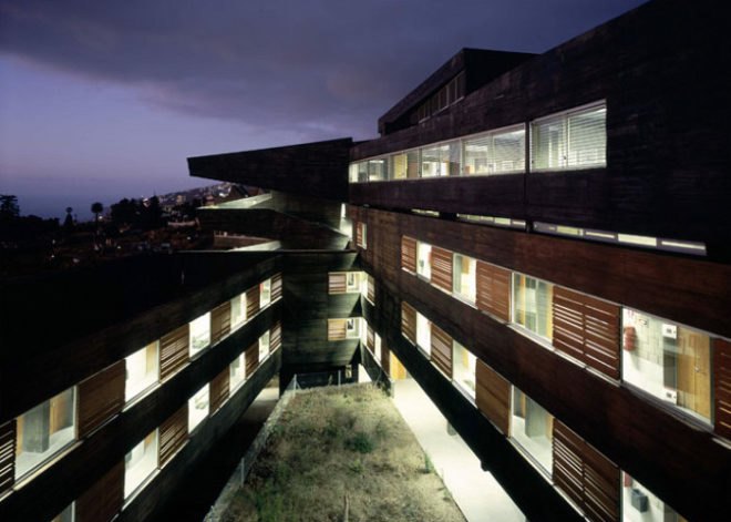 Rafael Arozarena Highschool, AMP Arquitectos, eco high school, spain, site sensitive design, green building, sustainable architecture
