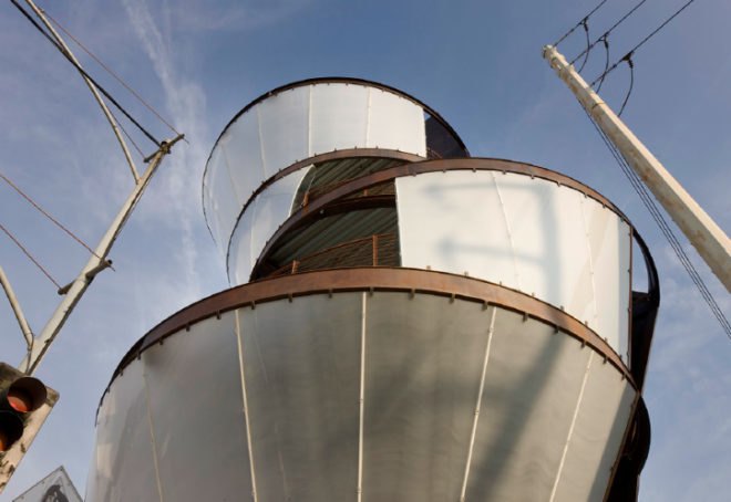 samitaur tower, eric owen moss architects, culver city, la, cultural tower, art tower, urban design, urban infill