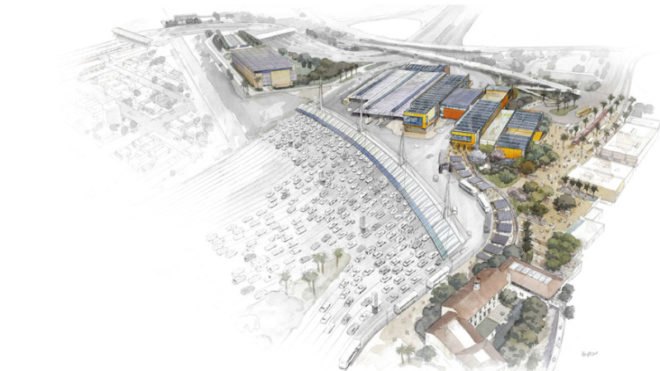 san ysidro border crossing, net zero, miller hull partnership, solar energy, sustainable architecture, green building