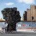 totems, alain delorme, bike transport, art, eco art, photography, shanghai, "made in china"