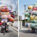 totems, alain delorme, bike transport, art, eco art, photography, shanghai, "made in china"