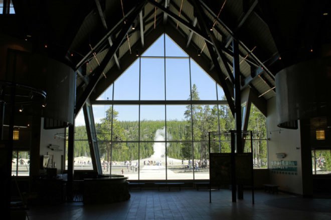 old faithful education center, yellowstone national park, leed gold, green building, sustainable architecture