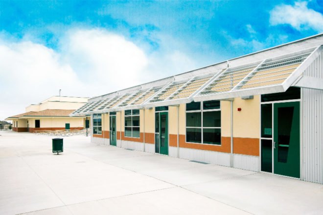 gen7 modular classroom, modular classroom, prefab, prefab construction, eco-friendly school, eco school, green building