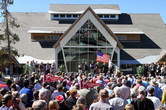 old faithful education center, yellowstone national park, leed gold, green building, sustainable architecture