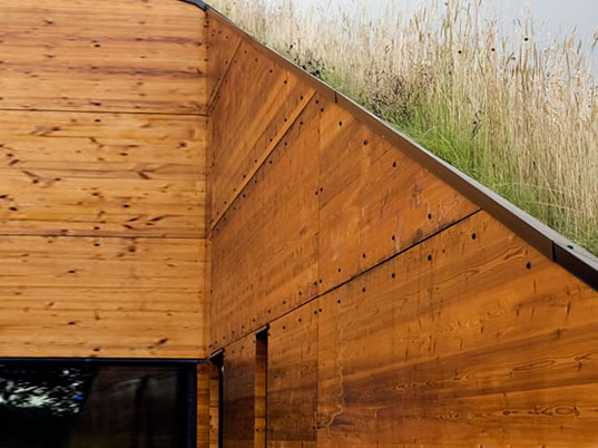 landhouse, prefab housing, prefab, prefabricated, eco architecture, modular housing, green architecture, sustainable architecture, swiminosh, meadow roof, green roof, living roof, green design, eco design