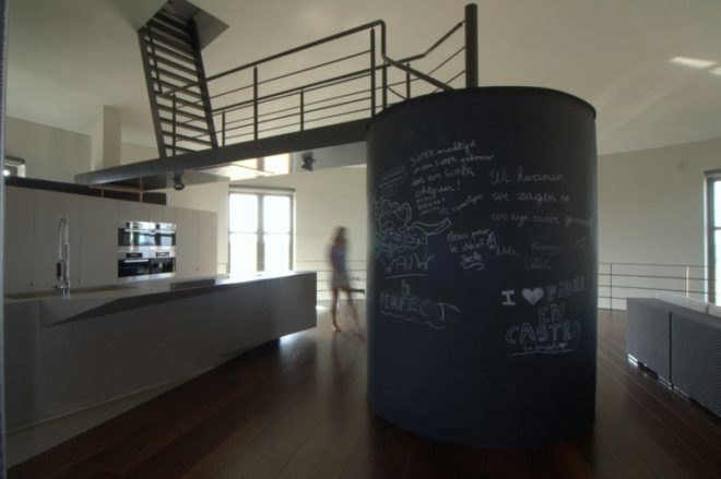 Belgium modern, historic modernism, modern retrofit, water tower home, Bham Design Studio, green home renovation,