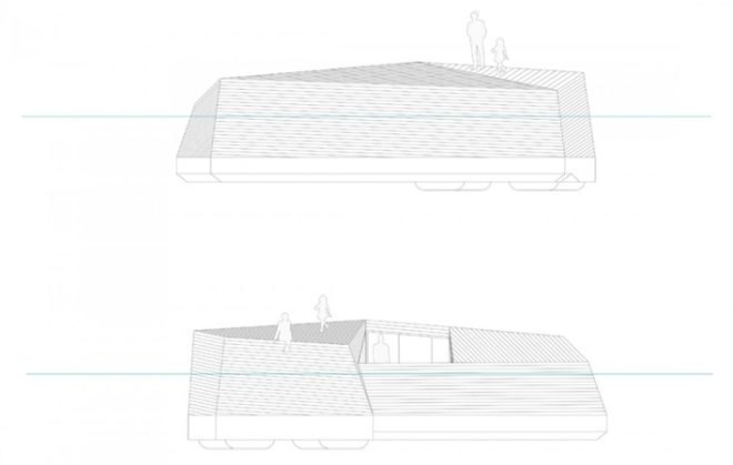 Floating house, houseboat, Ålands Hotell, Iceberg Cabin, Daniel Andersson