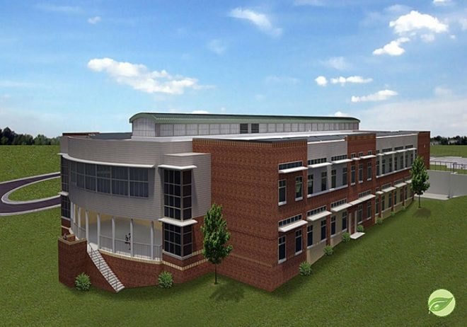 Sherman Carter Barnhart Architects , zero energy school, zero energy building, first zero energy, green building, daylighting, geothermal heating cooling architecture, ground source heat pump, Kentucky green school,