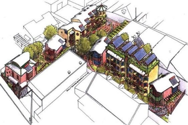 rainwater collection, rooftop garden, straw bail cottage,Urban Ecology Australia, Ecopolis architects, Green Building, Australia green building, Adelaide green building, ecotown, eco development, green urban living,