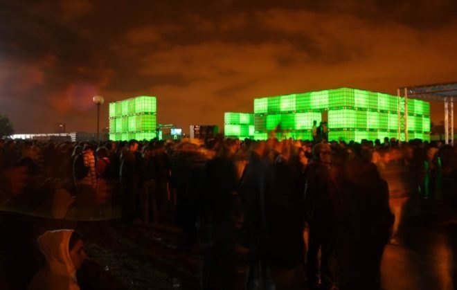 Blestra Berlin, green party venue, green venue, materials reuse, perfab music, Prefab, prefab party