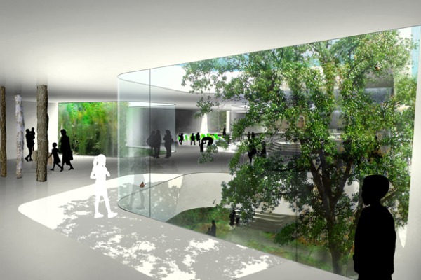 blue wall center, studio gang architects, visitor center, green design, sustainable architecture
