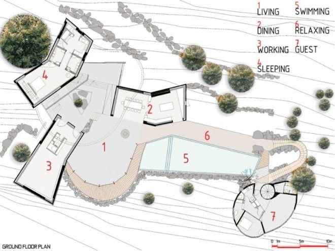 exploded house, global architectural development, turkey, green home, passive cooling, natural ventilation, rainwater collection