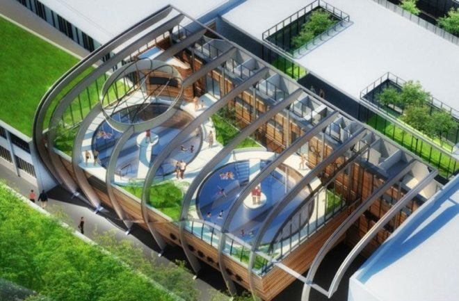 green wave, living wall, thermal spa, royat, france, vincent callebaut architectures, eco design, green architecture