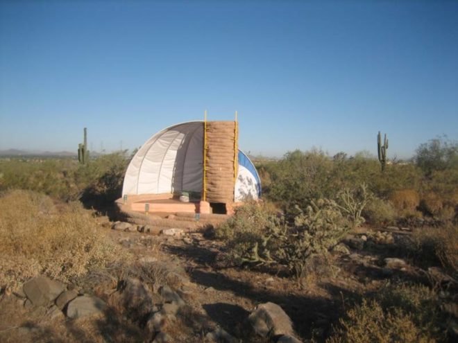 helixa shelter, maya ward-karet, desert shelter, taliesin, earthbag, green design, sustainable architecture