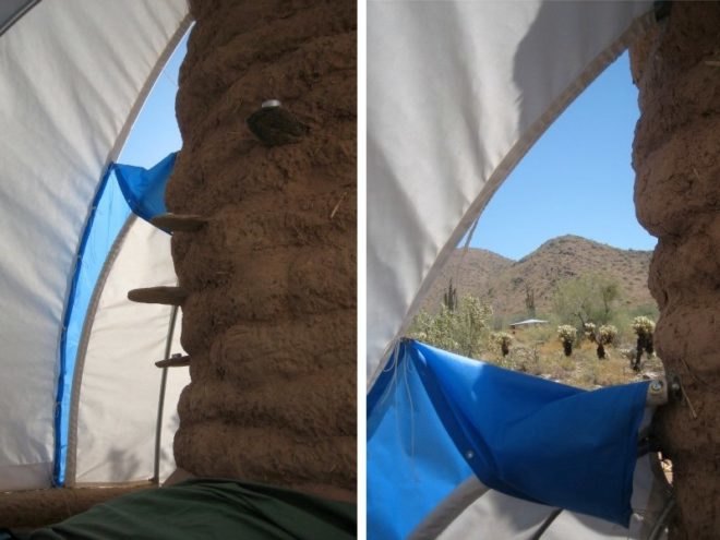 helixa shelter, maya ward-karet, desert shelter, taliesin, earthbag, green design, sustainable architecture