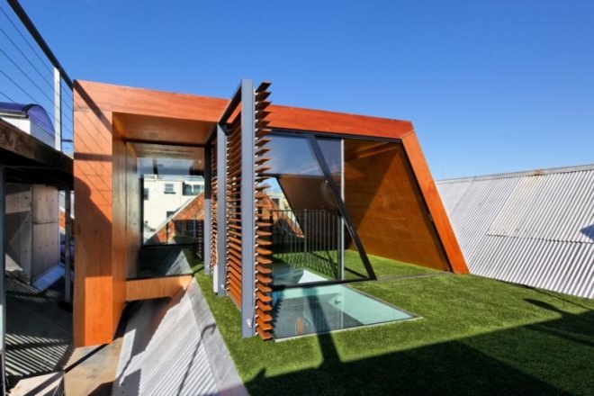 natural lighting, Andrew Maynard Architects, green retrofit, warehouse retrofit, pop top, Green building Australia