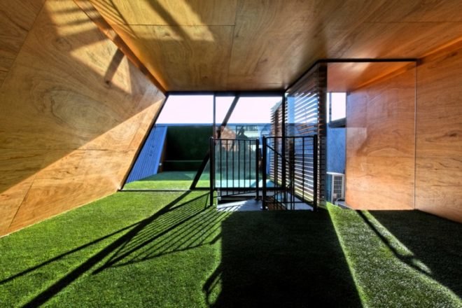 natural lighting, Andrew Maynard Architects, green retrofit, warehouse retrofit, pop top, Green building Australia