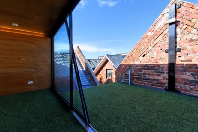 natural lighting, Andrew Maynard Architects, green retrofit, warehouse retrofit, pop top, Green building Australia