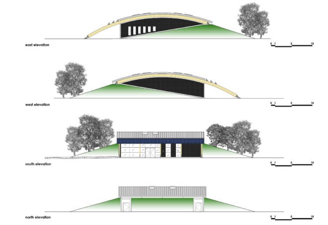 polins, marco acerbis, italy, auditorium, daylighting, solar power, casaclimate, green design, sustainable architecture