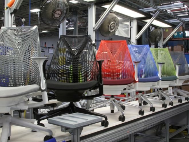 sayl chair, herman miller, recycled materials, eco office chair, yves behar, green design