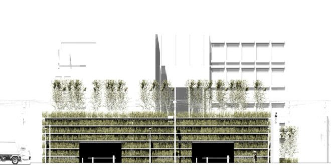 shinjuku gardens, cheungvogl, tokyo, parking garage, green roof, living green wall, green design, urban park