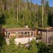 stone creek camp, andersson wise architects, montana, green roof, stacked cordwood wall, green building, sustainable architecture