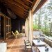 stone creek camp, andersson wise architects, montana, green roof, stacked cordwood wall, green building, sustainable architecture