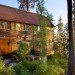 stone creek camp, andersson wise architects, montana, green roof, stacked cordwood wall, green building, sustainable architecture