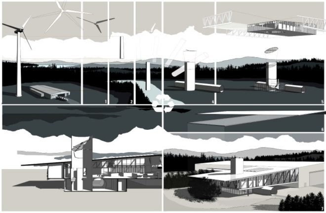 t bailey, wind turbines, olson kundig architects, eco office, green design, sustainable architecture