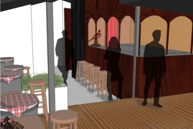 the doghouse, pop up bar, sydney, green interiors, sustainable materials, green design, eco design
