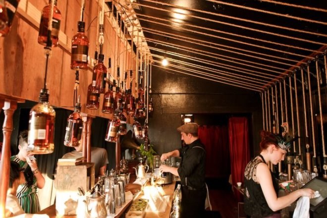the doghouse, pop up bar, sydney, green interiors, sustainable materials, green design, eco design