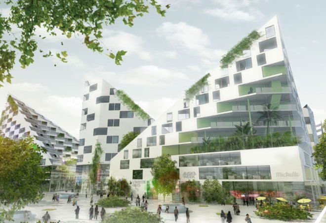 big architects, big, sweden, malmo, the world village of women's sports, green roofs, eco architecture, green architecture, sustainable architecture, green design