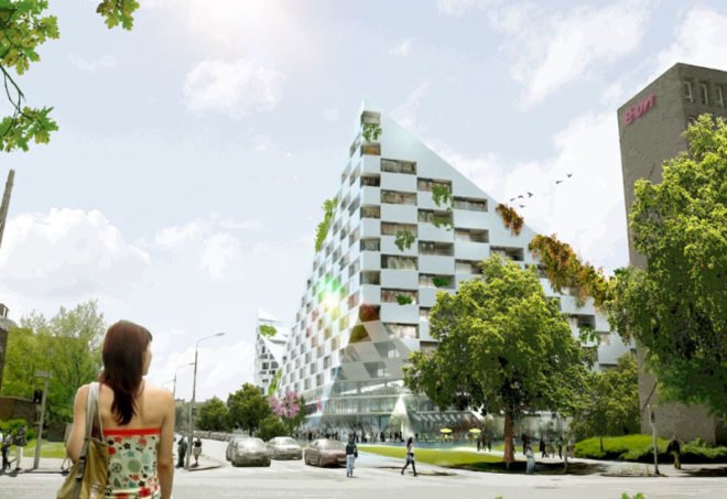 big architects, big, sweden, malmo, the world village of women's sports, green roofs, eco architecture, green architecture, sustainable architecture, green design
