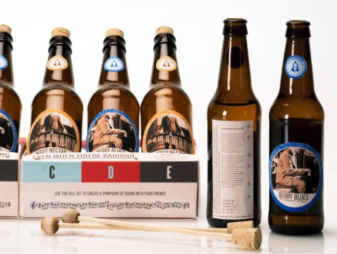 Southern Bells Xylophone, sustainable design, green packaging, recycled materials, beer bottle xylophone, green design, green products