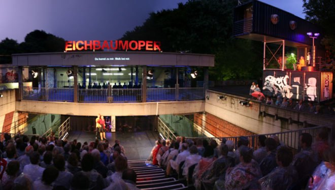 eichbaumoper, eichbaum, shipping container opera, metro station opera, shipping container, metro station shipping container architecture, eco architecture, sustainable architecture, green architecture, prefab architecture, germany, actuell , aktuell